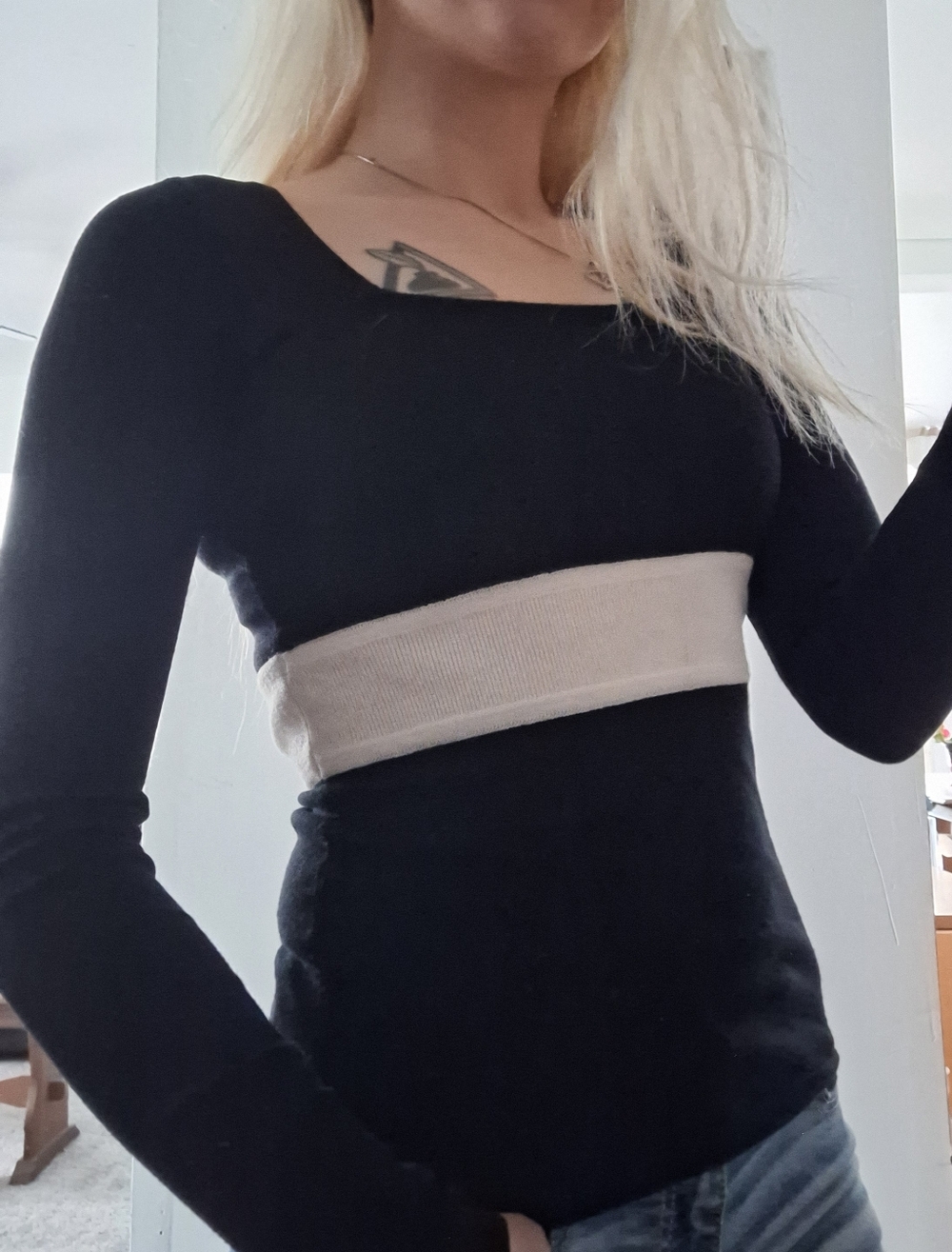 Patty Boutik Black And White Long Sleeve